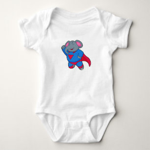 Elephant als Superhero Baby Strampler
