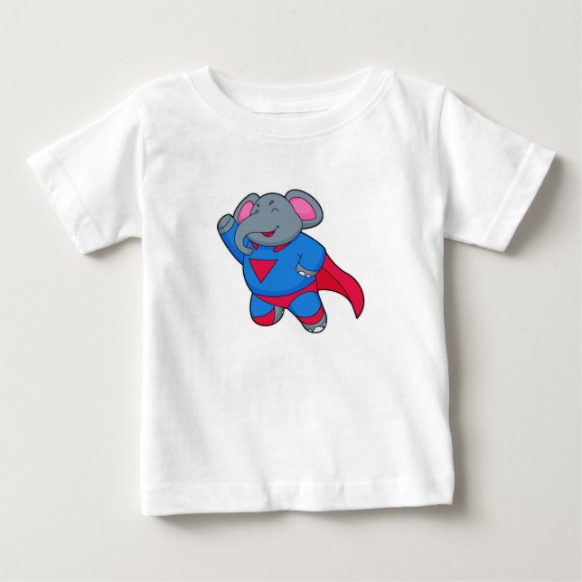 Elephant als Superhero Baby T-shirt (Vorderseite)