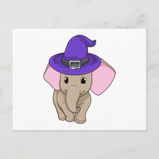 Elephant als Wizard Postkarte (Vorderseite)