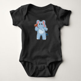 Elephant American Football Baby Strampler