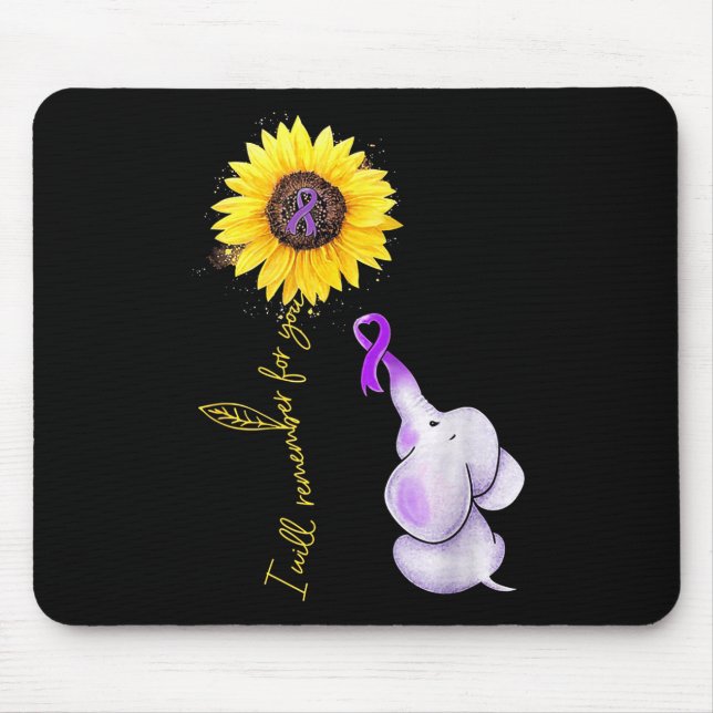 Elephant, an den ich dich erinnern werde Sonnenblu Mousepad (Vorne)