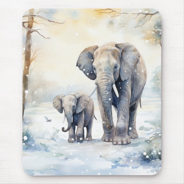 Elephant and Baby Mousepad (Vorne)