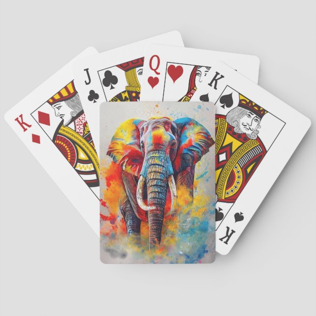 Elephant Animal Discovery Adventure Nature Planet Spielkarten (Rückseite)