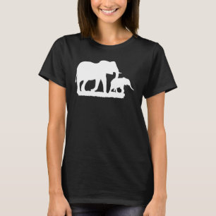 Elephant Animal Motif Silhouette Africa Safari Imp T-Shirt