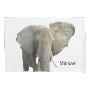 Elephant Animal Personalisiert Name Kissenbezug