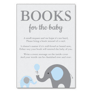 Elephant Apportez des cartes de livre en bleu et g