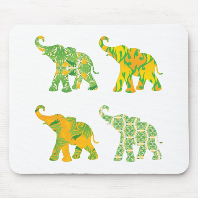 Elephant Art Print Einzigartig Moderne Mousepad (Vorne)