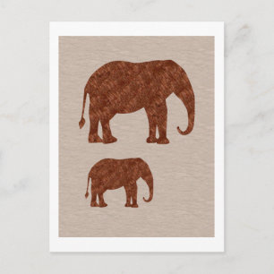 ELEPHANT : ArtWork on Copper Sheet Postkarte