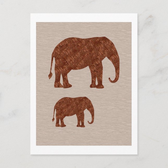 ELEPHANT : ArtWork on Copper Sheet Postkarte (Vorderseite)