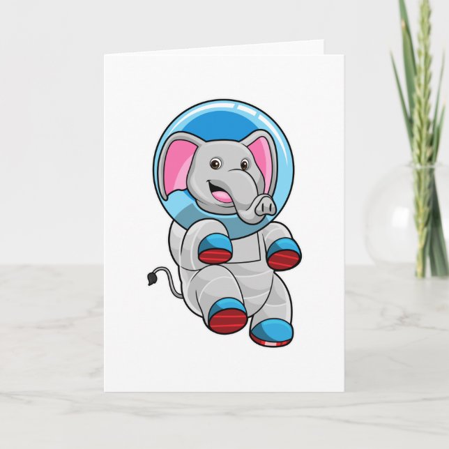 Elephant as Astronaut in Glass sphere Karte (Vorderseite)