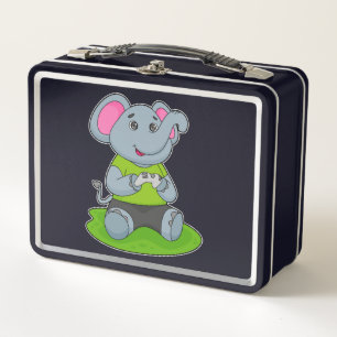 Elephant as Gamer Metall Brotdose