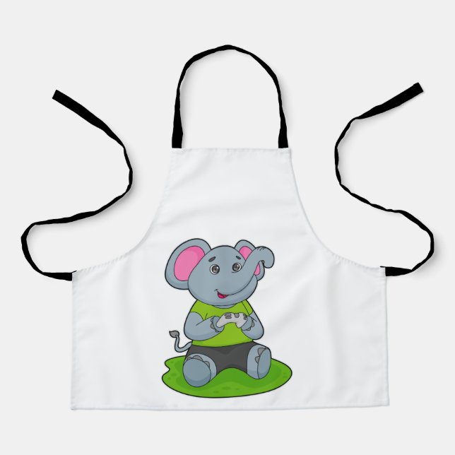 Elephant as Gamer Schürze (Vorderseite)