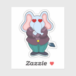 Elephant as Groom with Suit.PNG Aufkleber