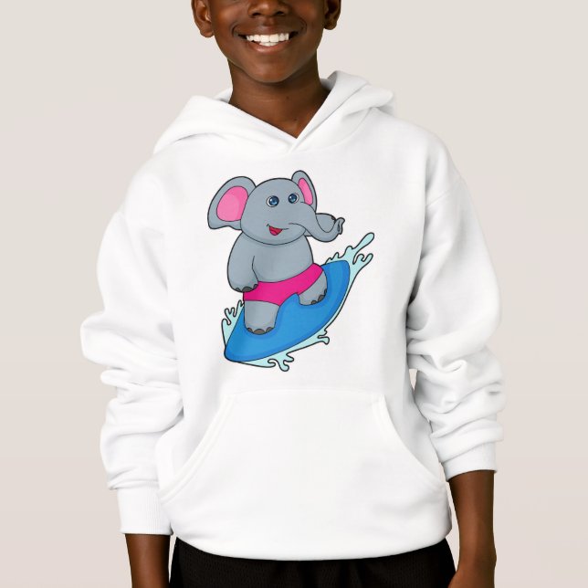 Elephant as surfer avec surf (Devant)