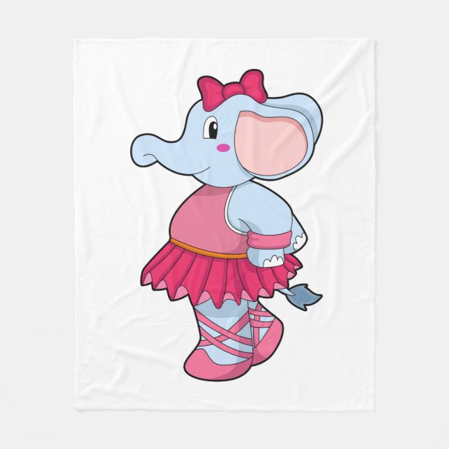 Elephant at Ballet with Skirt Fleecedecke (Vorderseite)