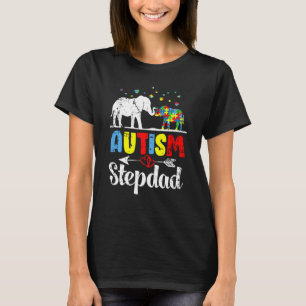 Elephant Autism Stepdad Puzzle Herz Liebe Autismus T-Shirt