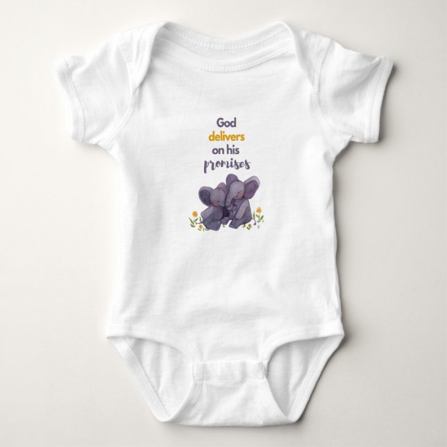 Elephant Baby Bodysuit Strampler (Vorderseite)