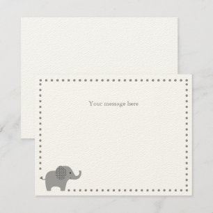 Elephant Baby Dusche Danke Note Card Mitteilungskarte