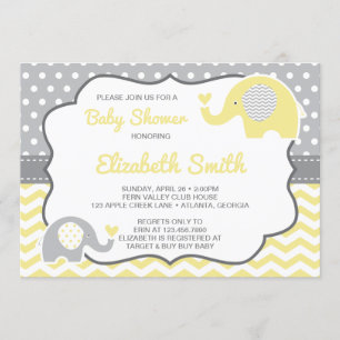 Elephant Baby Dusche Einladung, EDITABLE FARBE Einladung