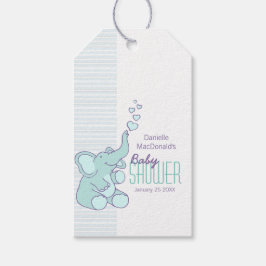 Elephant baby Dusche Geschenke blau Anhänger