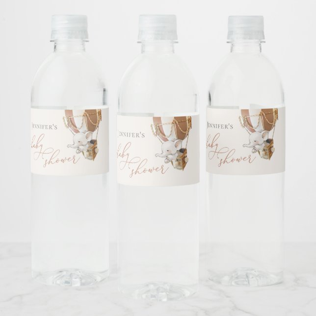 Elephant Baby Dusche Wasserflasche Etikett (Flaschen)