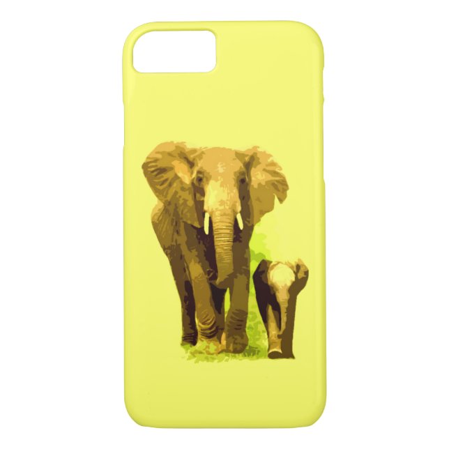 Elephant & Baby Elephant iPhone 7 Fall Case-Mate iPhone Hülle (Rückseite)