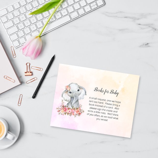 Elephant Baby Shower Books für Baby Begleitkarte (Von Creator hochgeladen)