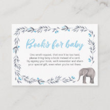 Elephant Baby Shower Books für Babyblau