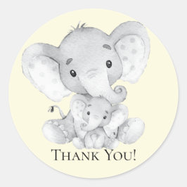 Elephant Baby Shower Danke, dass Sie für Aufkleber