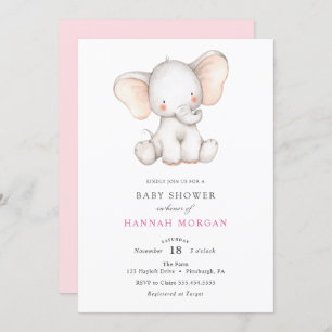 Elephant Baby Shower Einladung