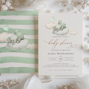 Elephant Baby Shower Einladung