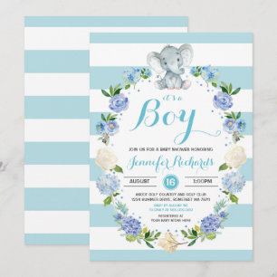 Elephant Baby Shower Einladung Boy Baby Dusche