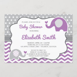 Elephant Baby Shower Einladung, EDITABLE FARBE Einladung