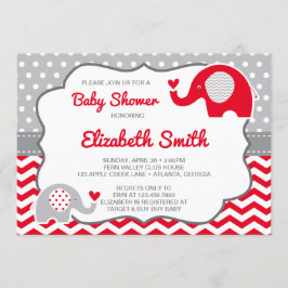 Elephant Baby Shower Einladung, EDITABLE FARBE Einladung