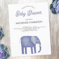 Elephant Baby Shower Einladung