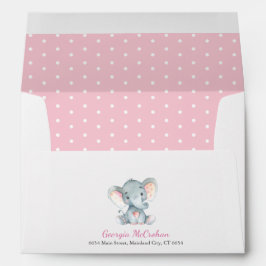 Elephant Baby Shower Einladung Rosa und Grau