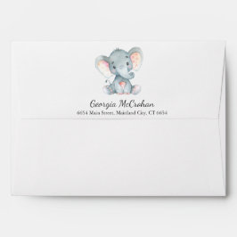 Elephant Baby Shower Einladung Umschlag