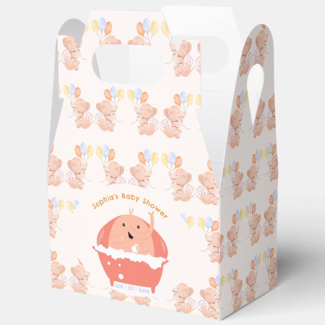 Elephant Baby Shower Fevor Box Geschenkschachtel (Offen)