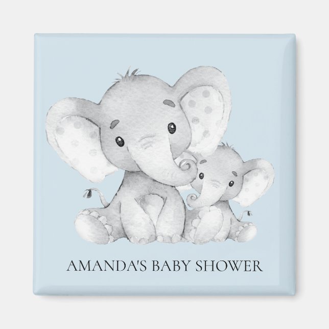 Elephant Baby Shower Fevor Magnet (Vorne)