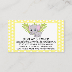 Elephant Baby Shower Gender Neutral Display Dusche Begleitkarte