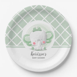 Elephant Baby Shower Gender Neutral Pappteller