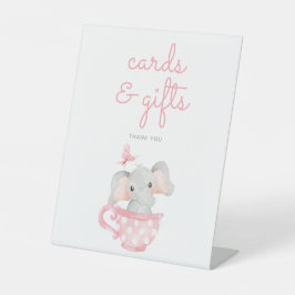 Elephant Baby Shower Geschenke und Karten Sockelschild