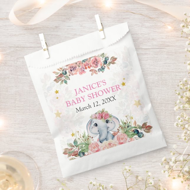 Elephant Baby Shower Geschenktasten Geschenktütchen (Ausgeschnitten)