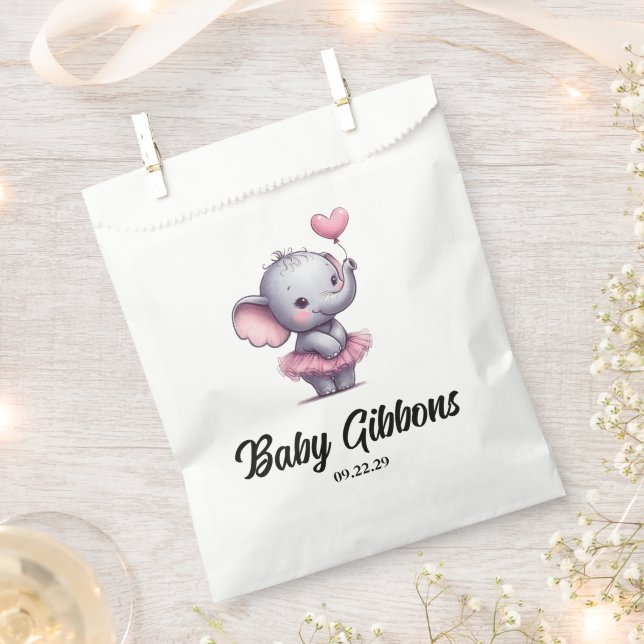 Elephant Baby Shower Geschenktütchen (Ausgeschnitten)