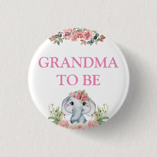 Elephant Baby Shower Oma zu sein Button