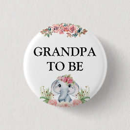 Elephant Baby Shower Opa Button