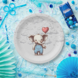 Elephant Baby Shower Pappteller