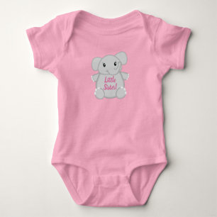 Elephant Baby Shower Pink Safari Girl Strampler
