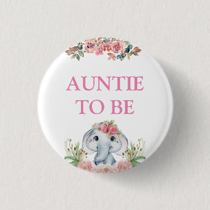 Elephant Baby Shower Tuntie zu sein Button