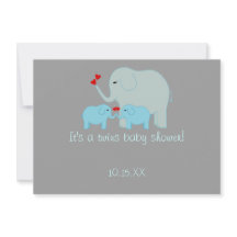 Elephant Baby Shower Twin Boys